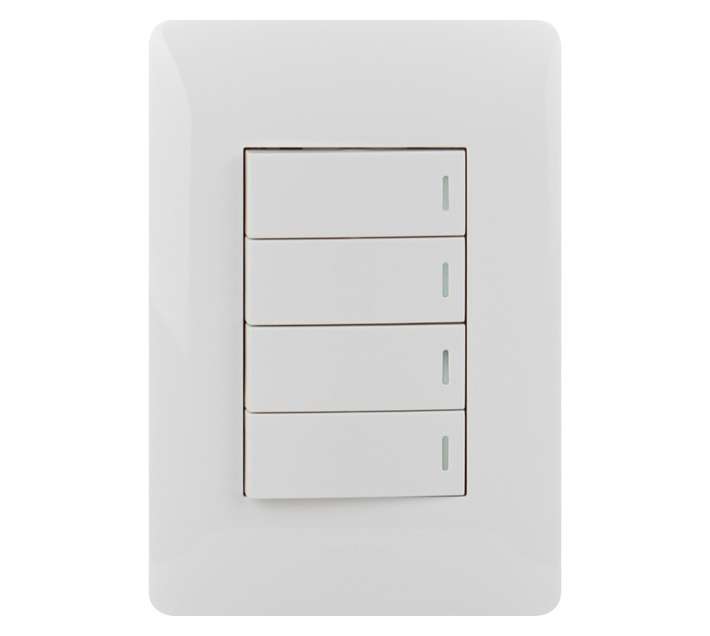Ysalis 4-Lever 2-Way 4x2 Switches - White