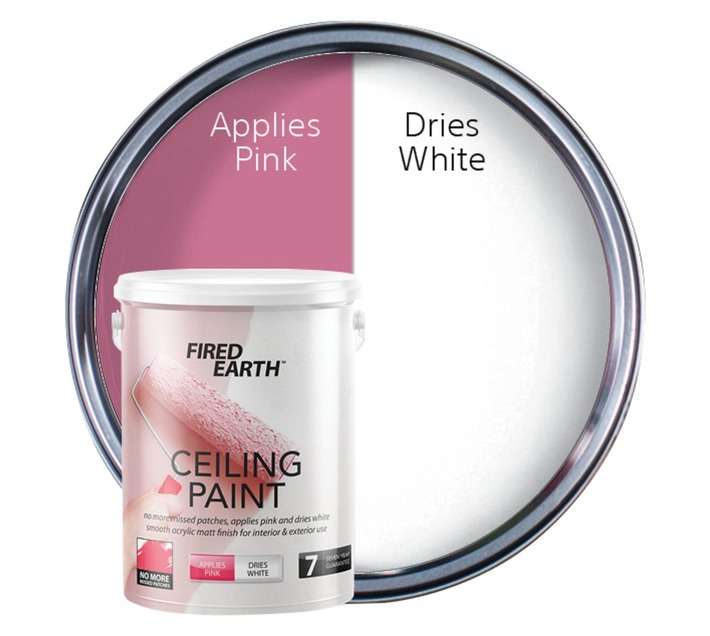Fired Earth Ceiling Paint - Pink to White (5L)