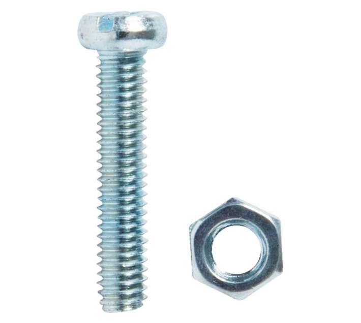 BP-MSCHN420-15 15 x Steel Machine Screws and Nuts (4 x 20mm)