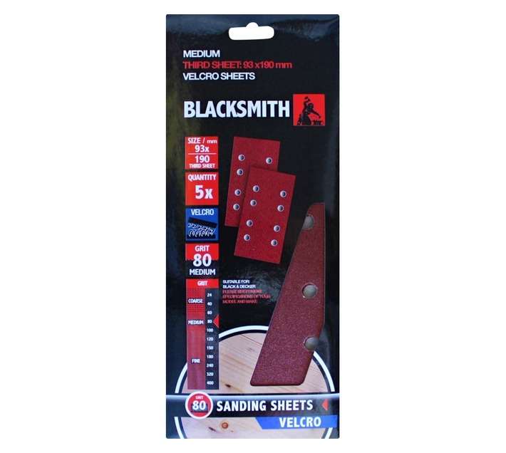 Blacksmith 1/3 Aluoxide All Third Sheet Sanders Sand Paper Sheet 80 Grit