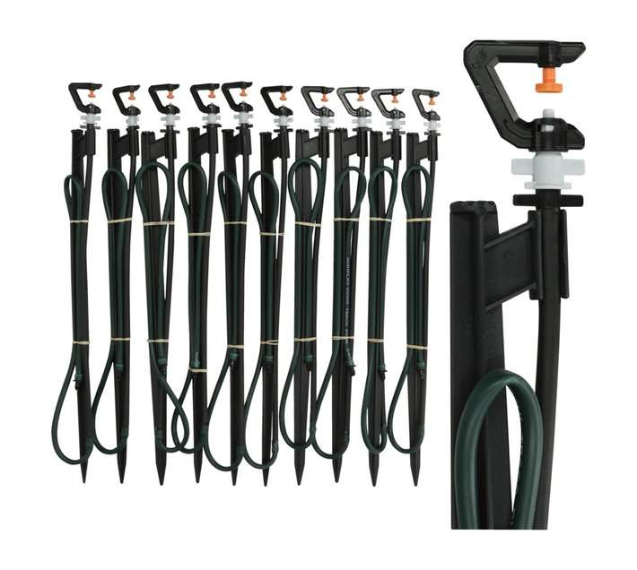 Micro 10 x Peg and 360 Degree Sprinkler - Orange