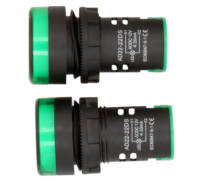 Security Remotes Unlimited 2 x Panel Pilot Lights - Green (12V)