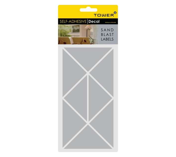 Tower Triangle Window Decal - Grey/White (150 x 0.1 x 150mm)