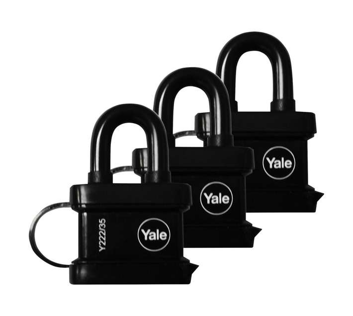 Yale Trailer Padlock 35mm Trio Pack
