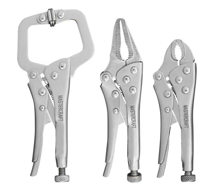 Mastercraft Mini Locking Plier - Silver (3 Piece)