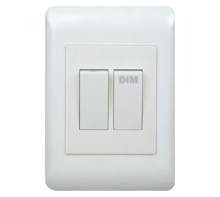 DH DHW42SW2DIM 2 Lever 1 Way Dimmer Switch - White (50 x 100mm)