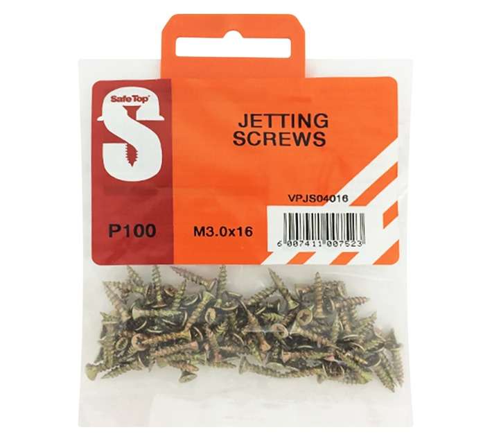 Safe Top 100 x Jetting Screws (M3 x 16mm)