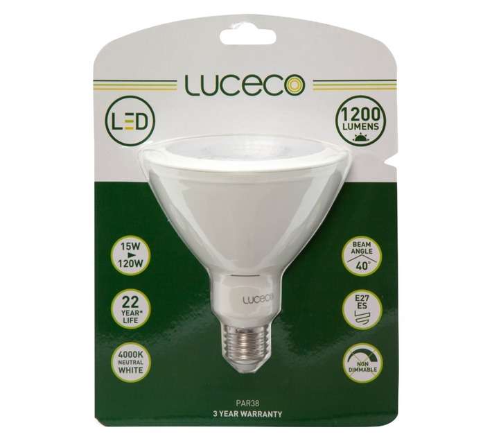 Luceco PAR38 E27 LED Lamp - Natural White (15w)