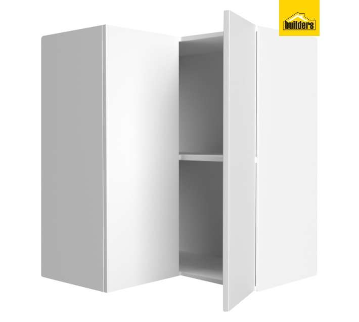 Home and Kitchen Wrapped Top Corner Cabinet Unit - White (600 x 300 x 720mm)