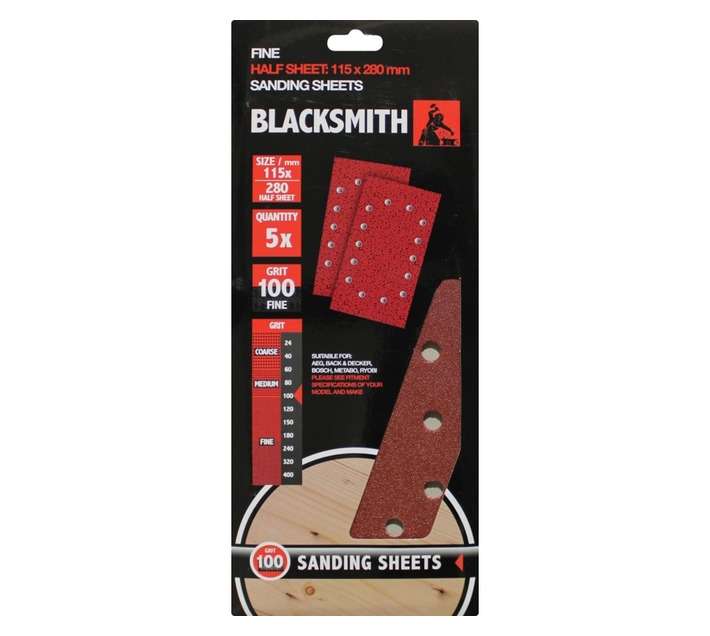 Blacksmith 1/2 Aluoxide Sand Paper Sheet100 Grit
