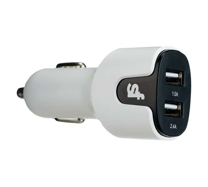 Superfly Car Charger Dual Type C - White (3.4A)