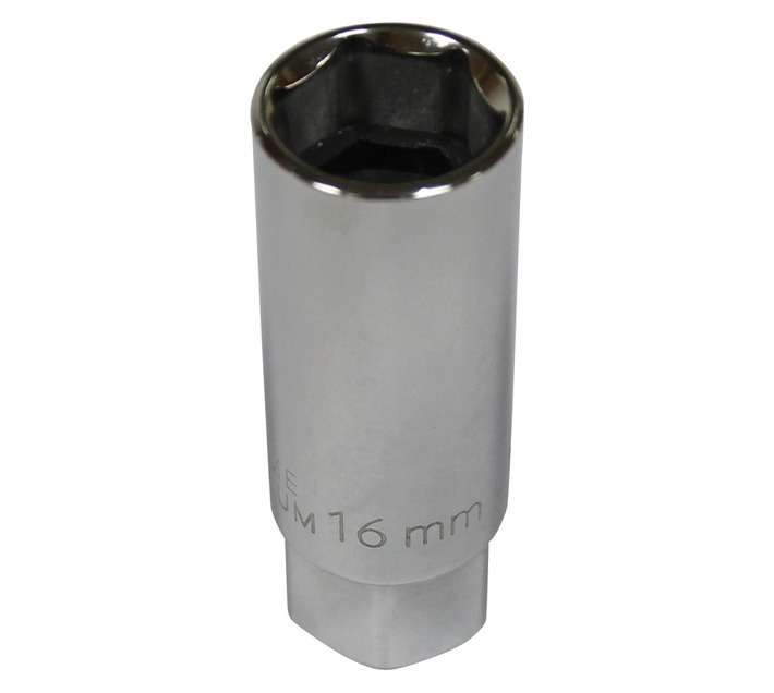 Chrome Spark Plug Socket - Silver (16mm)