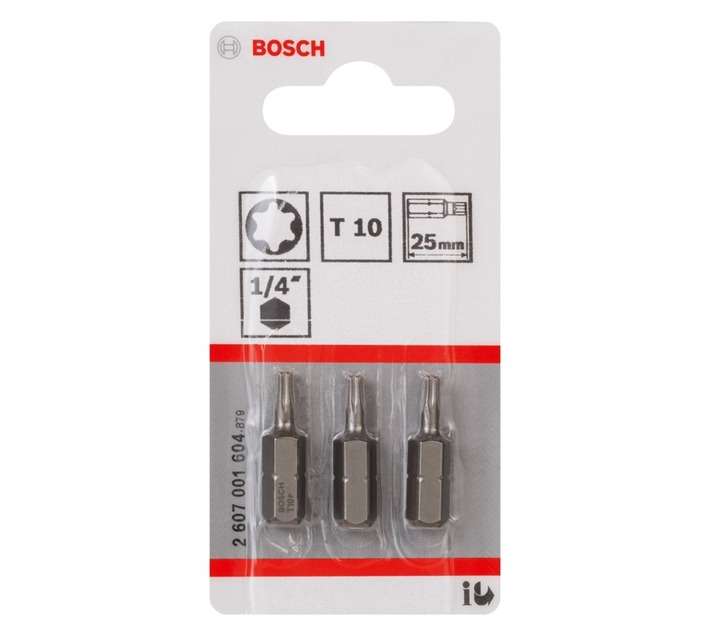 Bosch 3 Piece Hard Screwdriver Bit Set (T 10.25mm)