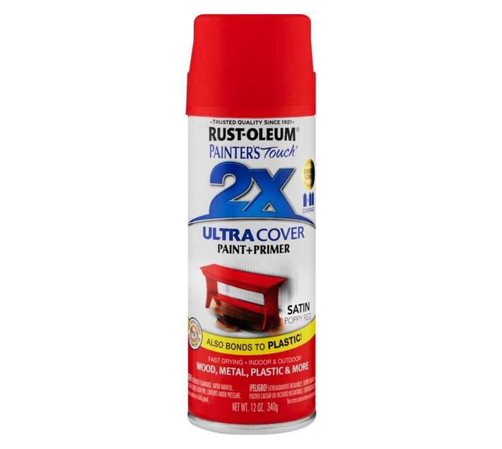 Rust-Oleum Spray Paint Touch 2X Ultra Cover - Satin Poppy Red (340g)