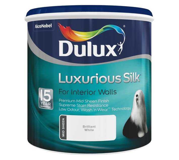 Dulux Luxurious Silk - Brilliant White (1L)