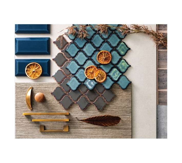 Douglas Jones 1152 Azul Cobolto Bevelled Subway Mosaic Tile - Navy Blue (150 x 75mm)