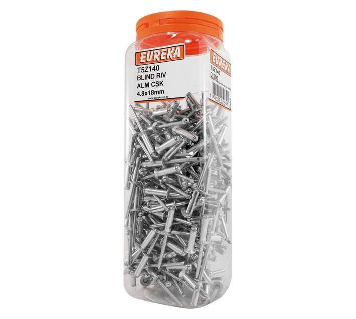 Eureka 300 x Aluminium Countersunk Blind Rivets (4.8 x 18mm)