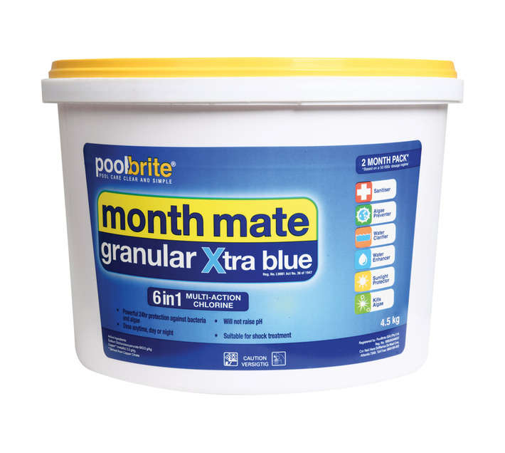 Poolbrite Month Mate Extra Blue Granular Chlorine (4.5kg)