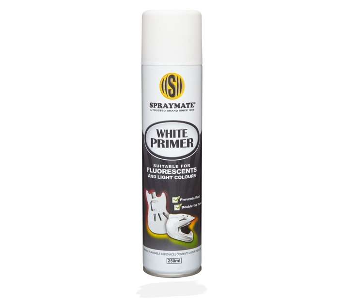 Spraymate Spray Paint Fast Drying Primer - White (250ml)