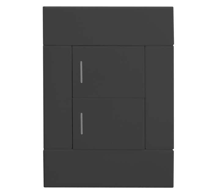 Veti 2VC1112 1-Way 2-Lever 2x4 Switch - Charcoal