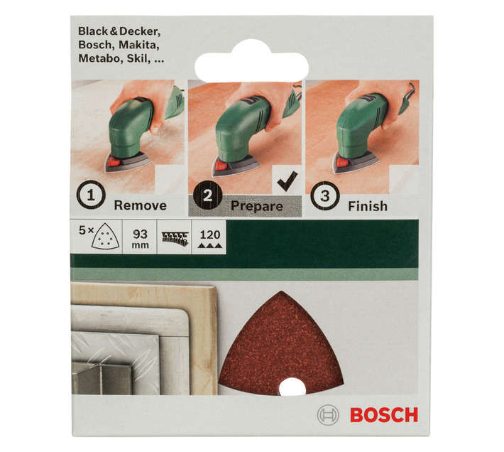 Bosch 120-grit Triangle Sandpaper (93mm)