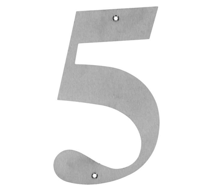 Dortello Stainless Steel Numeral 5 (175mm)