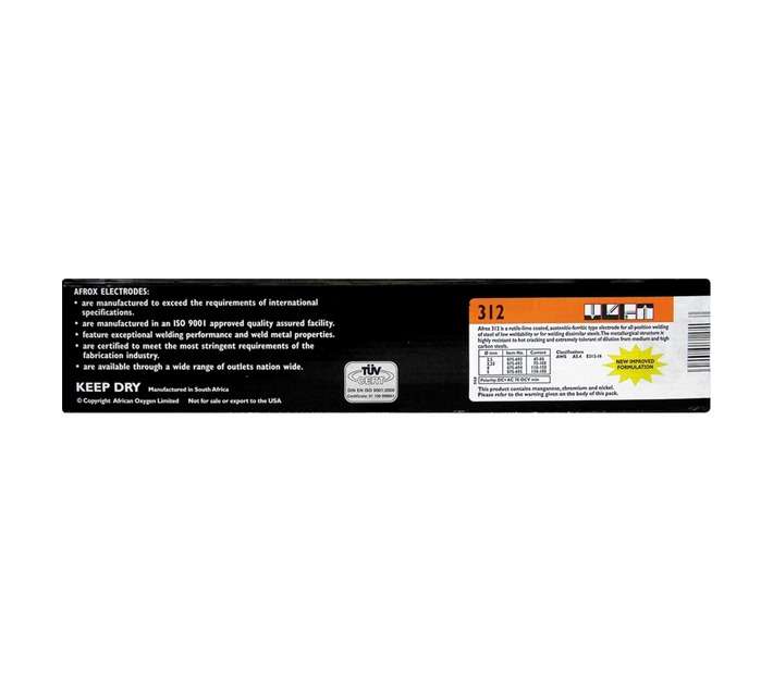 Afrox 312 2.5mm welding rods
