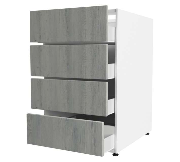 Home and Kitchen Base Unit 4 Drawer Wrap Cabinet - Lockeport (450mm)