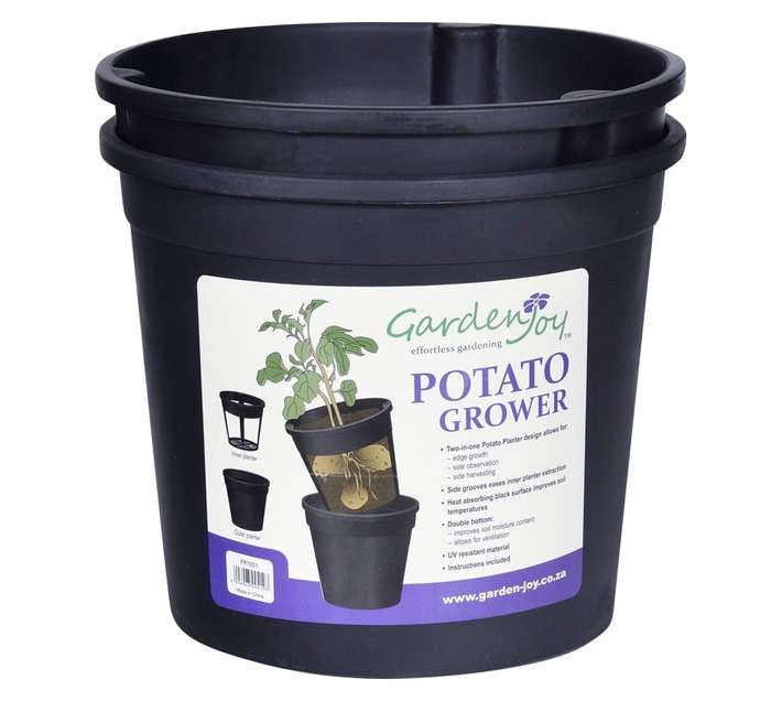 Garden Joy Potato Pot Planter - Black