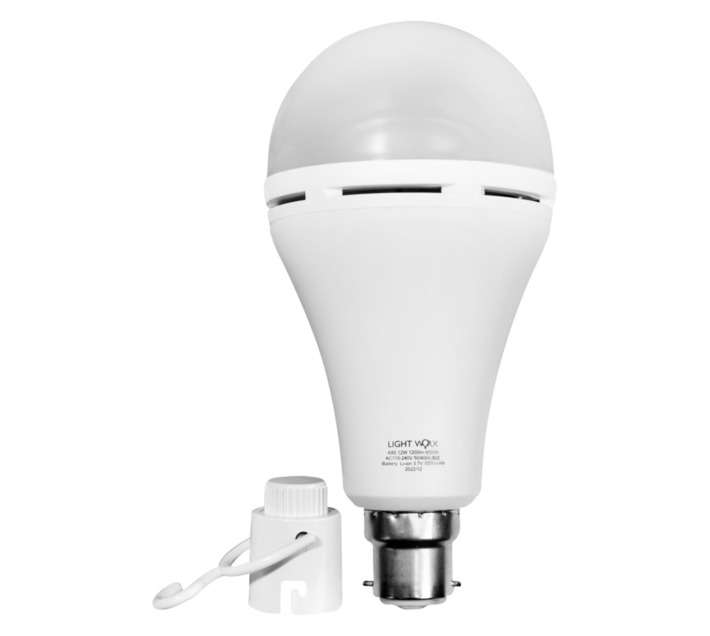Lightworx Battery Backup LED Globe - White (12W)
