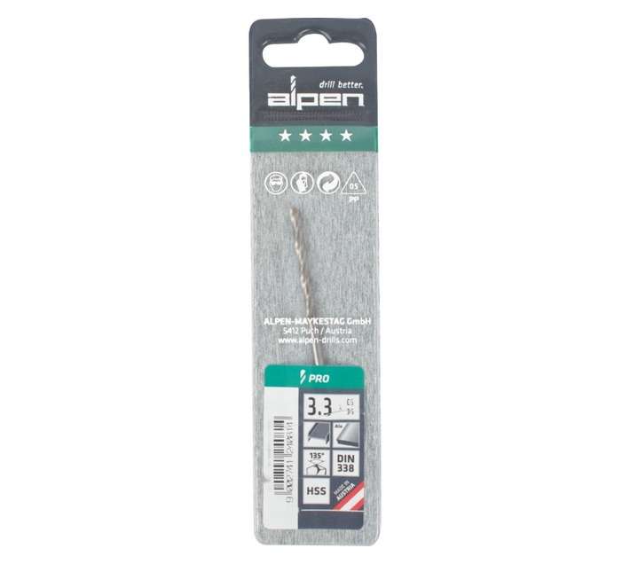 Alpen HSS Pro Split Point Jobber Drill Bit (65 x 3.3mm)