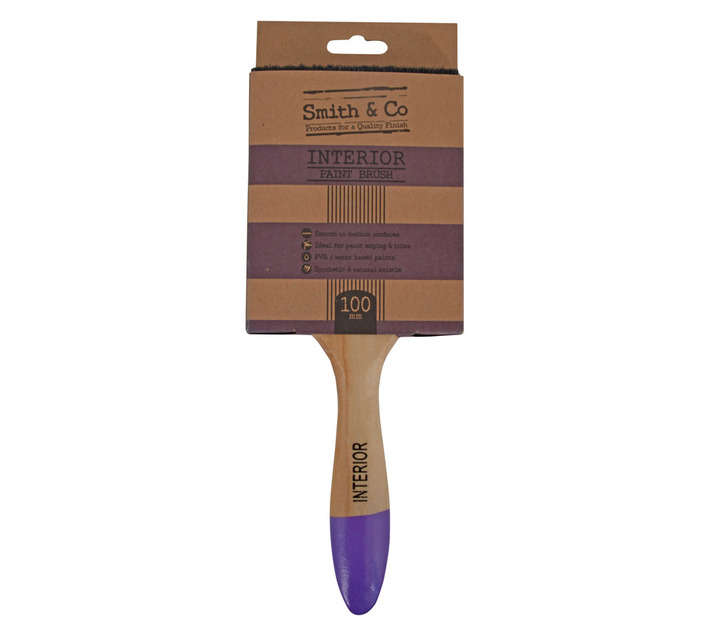 Smith and Co Interior Paint Brush - Purple (100mm)
