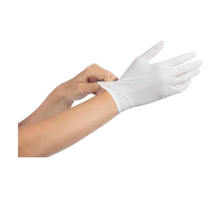 Powder Free Latex Gloves - White (Small)