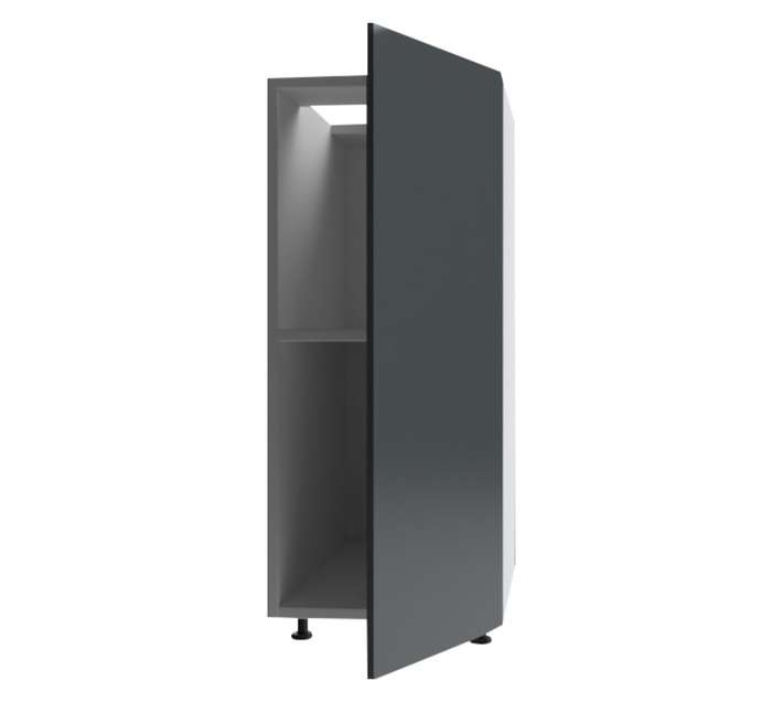 Home and Kitchen Gloss Base Cabinet Unit - Storm Grey (450 x 560 x 720mm)