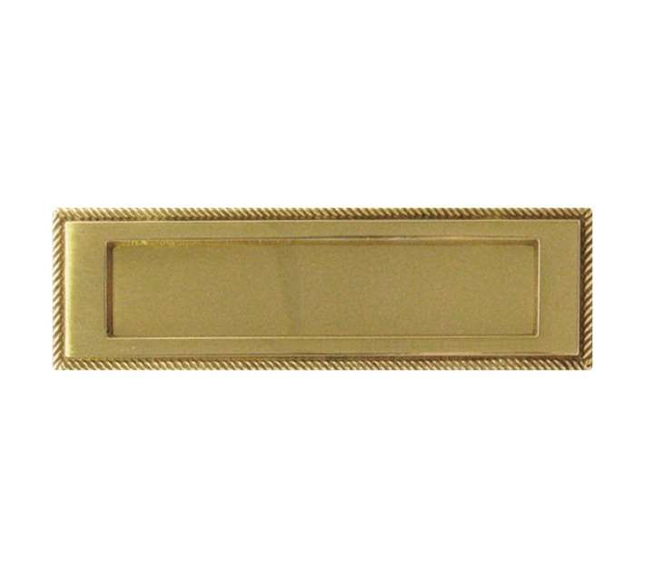 Euro Brass Letter Plate Geo - Brass (275mm)