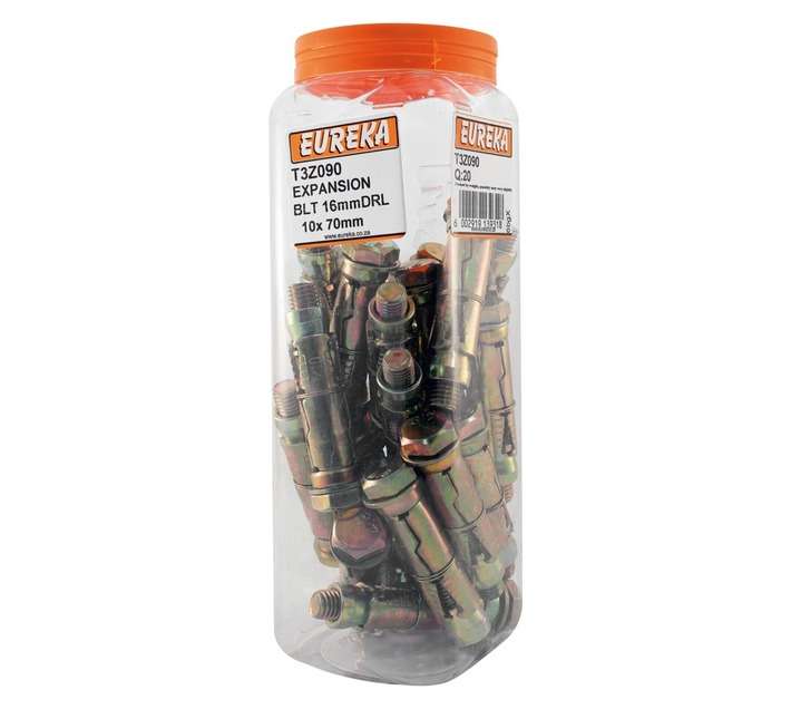 Eureka 16mm DRL 10 x 70mm Expansion Bolt (20 Pack)