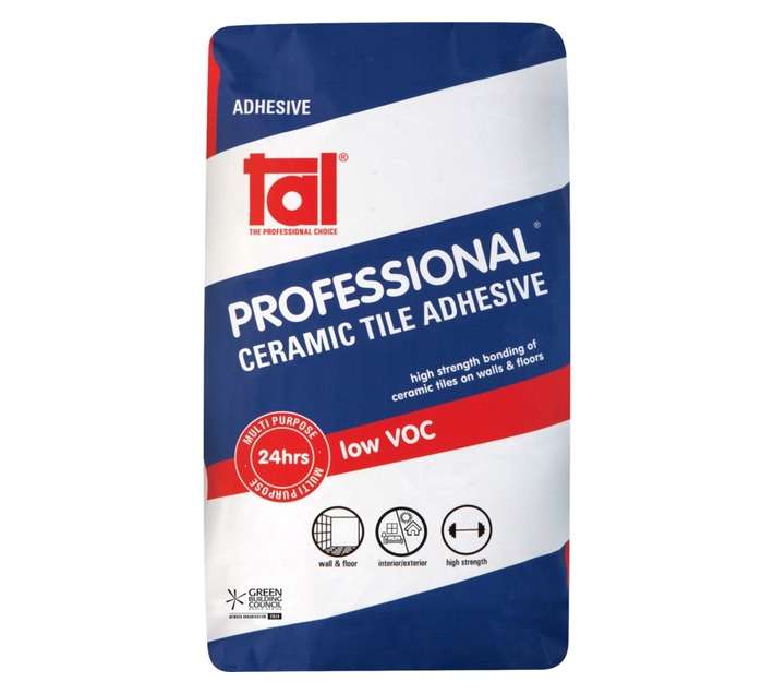TAL Professional Ceramic Tile Adhesive - Grey (20kg)