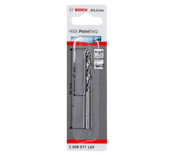 Bosch 2608577163 PoinTeQ Metal HSS Drill Bit (4.5mm)
