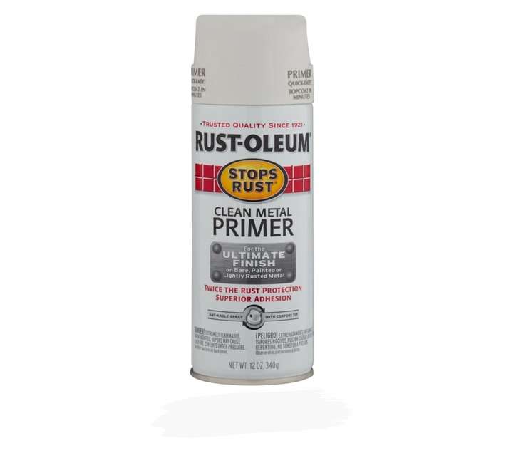 Rust-Oleum Spray Paint Stops Rust Enamel - White Metal Primer (340g)