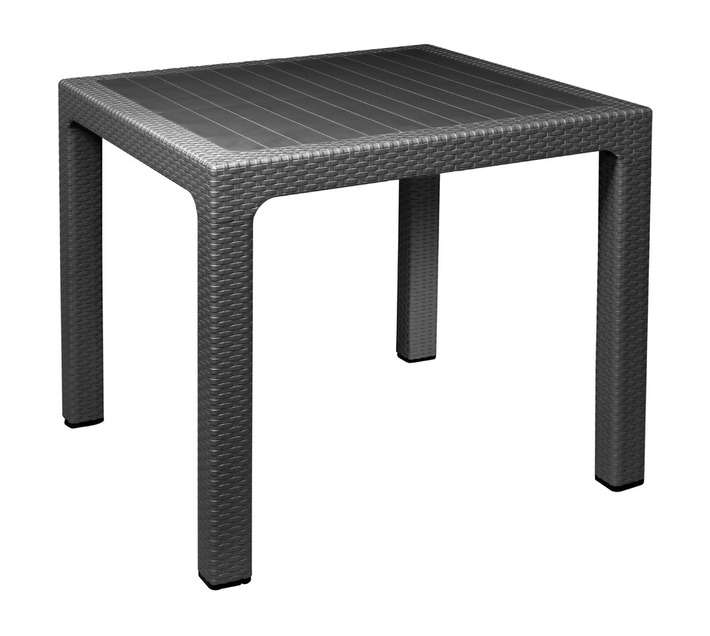 Gold Sun 1110/CH Protea Rattan Square Table - Charcoal (850 x 850mm)