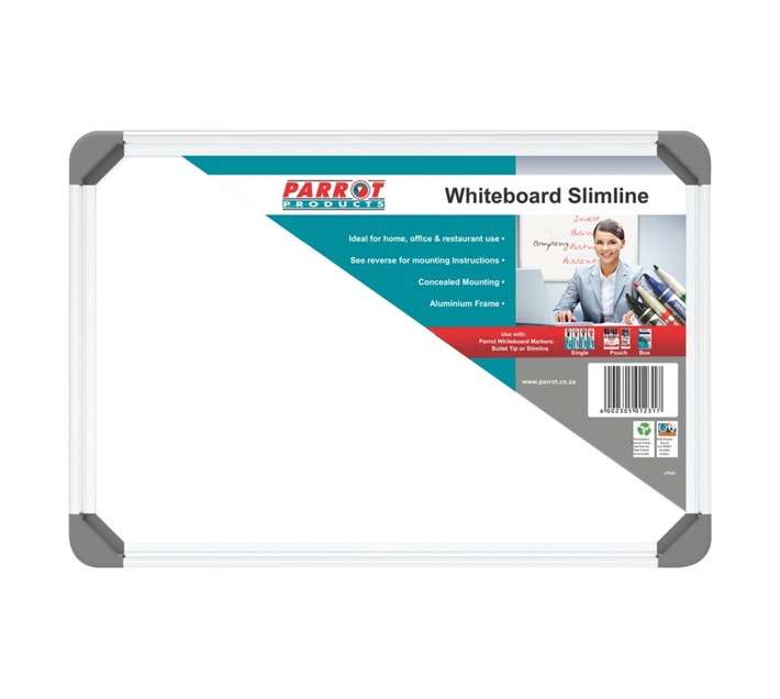 Parrot Products BD1515 Non-Magnetic Slimline Whiteboard (450 x 300mm)