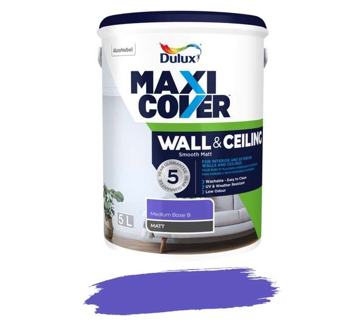 Dulux Maxicover Wall and Ceiling Medium Base 8 (5L)