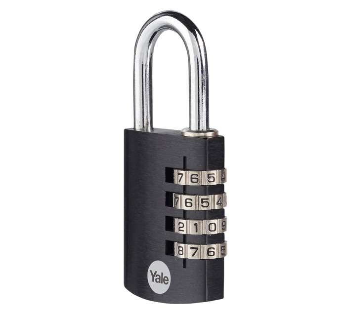Yale Aluminium Combination Padlock - Black (38mm)