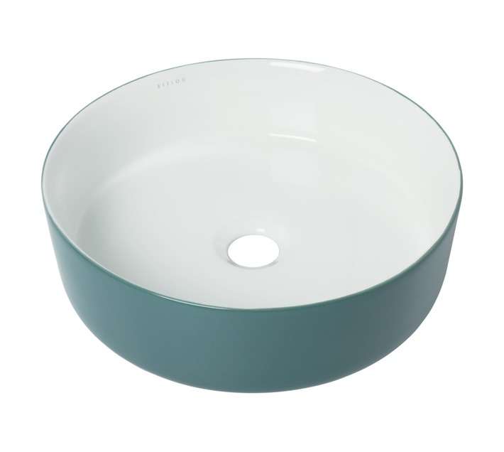 Bijiou Senseulle Round Freestanding Basin - Picto Blue (360 x 360 x 120mm)