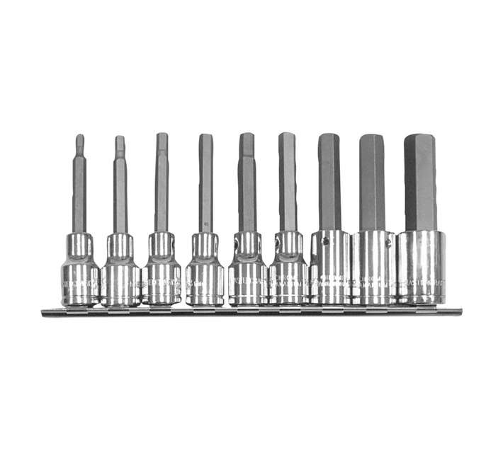 Mastercraft Â½" Drive Hex Socket Set (9 piece)