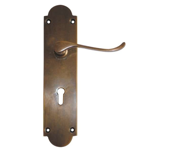 Euro Brass Handle Scroll Lrg Cv36ab - Antique Brass