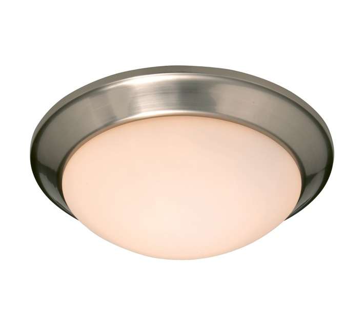 Radiant 2 Light Bevel Ceiling Light - Satin Silver (60W)