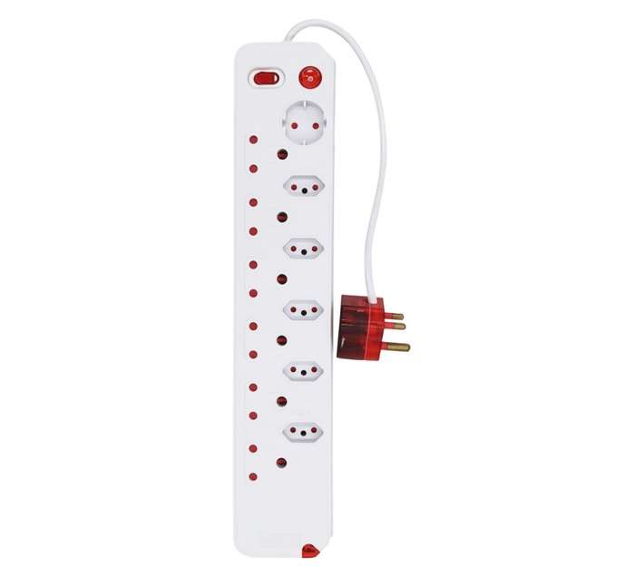 Electricmate 12 Way High Surge Multi-plug - White