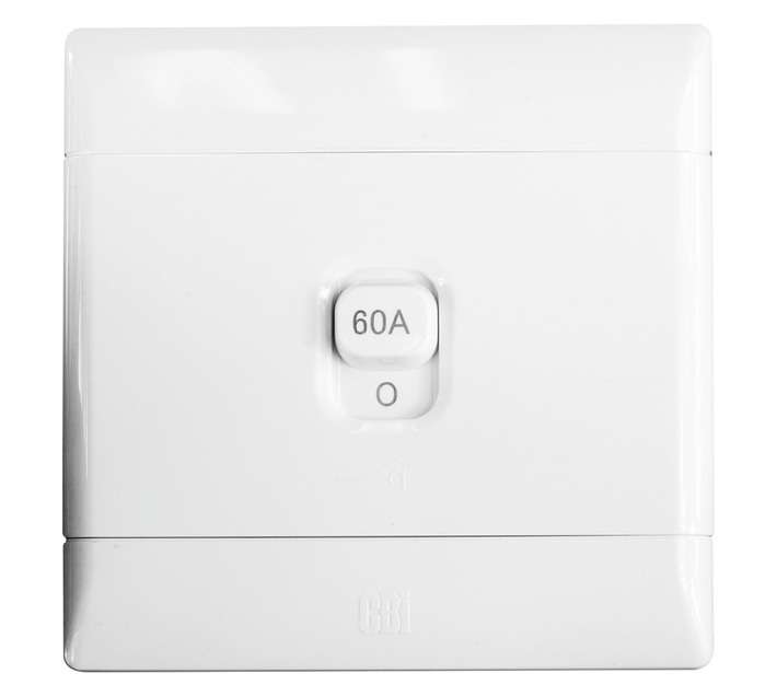 CBI 4x4 Stove Isolator 2 pole 60A - White