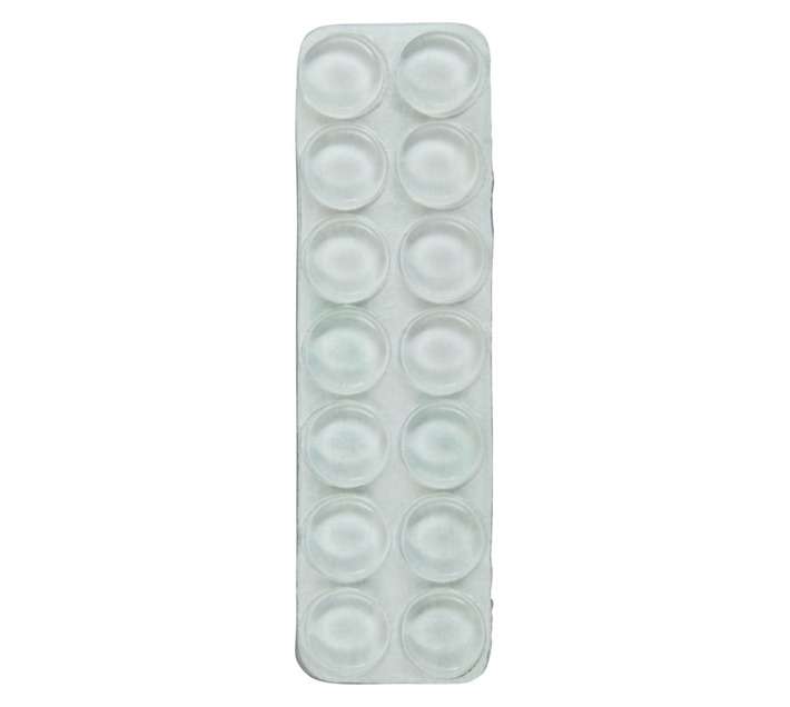 Perma 14 x Self Adhesive Glass Top Pads - Clear (12 x 12 x 4mm)